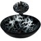 Novatto Black and Silver Painted Glass Vessel Sink Set in Matte Black NSFC-012001MB - alternate 2